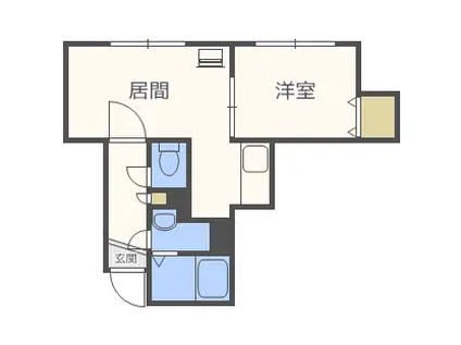 JUNJUNハウス発寒(1LDK/2階)の間取り写真