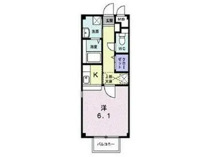 パークサイド久我山(1K/2階)の間取り写真