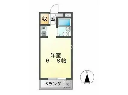 スペースイン金山(ワンルーム/3階)の間取り写真