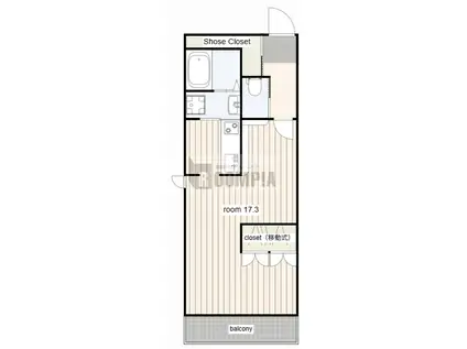 ラ・クルール(ワンルーム/5階)の間取り写真