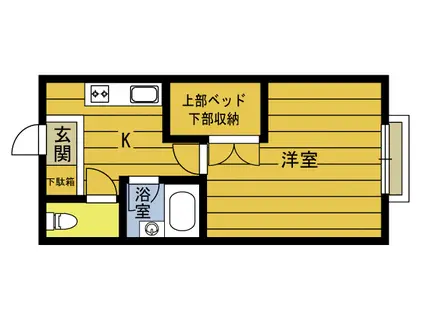ハイツジュネス(1K/2階)の間取り写真