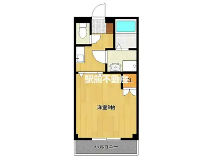 アーバンハイツ来夢II(1K/3階)の間取り写真