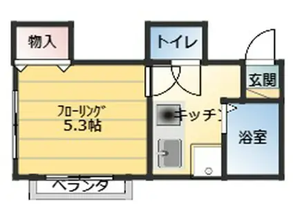 ダイタ百石町マンション(1K/3階)の間取り写真
