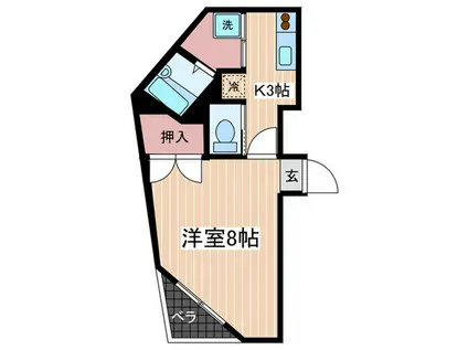 ロート・カッツェ(1K/2階)の間取り写真