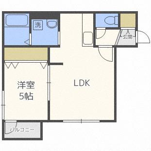 モルティーニ宮の森(1LDK/4階)の間取り写真