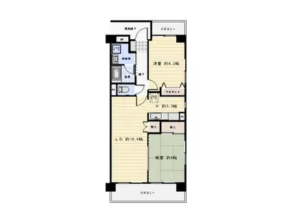 ステージアヴァンセII(2LDK/5階)の間取り写真