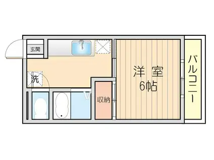 藤原ハイツ(1K/3階)の間取り写真