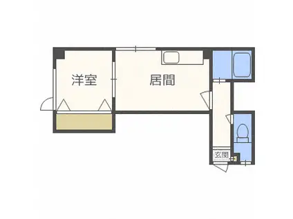 パルコート光星(1DK/4階)の間取り写真