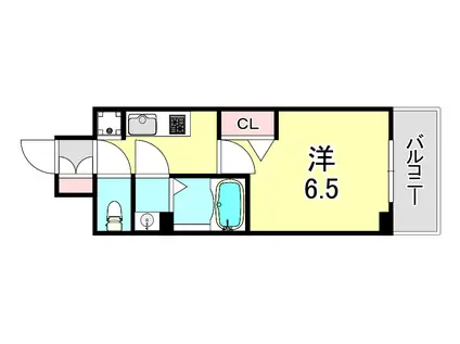 プレサンス OSAKA DOMECITYスクエア(1K/4階)の間取り写真