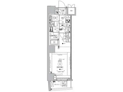 セジョリ東大前(1K/6階)の間取り写真