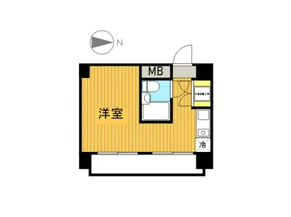 名豊塩釜(ワンルーム/6階)の間取り写真