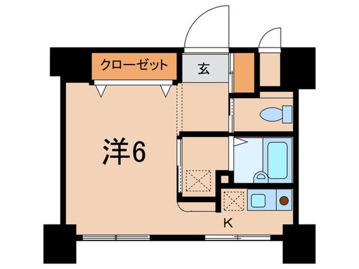 ラフィントール湘南(1K/3階)の間取り写真