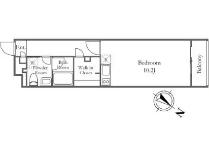 THE LUDLOW NAKAMEGURO(ワンルーム/2階)の間取り写真