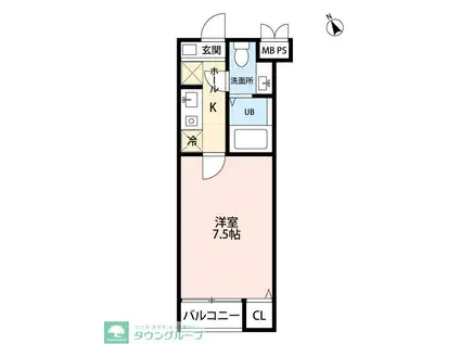 MS.IV(1K/2階)の間取り写真