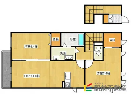 グランメゾン天領(2LDK/2階)の間取り写真