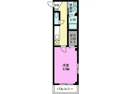 エストレージャ(1K/2階)の間取り写真