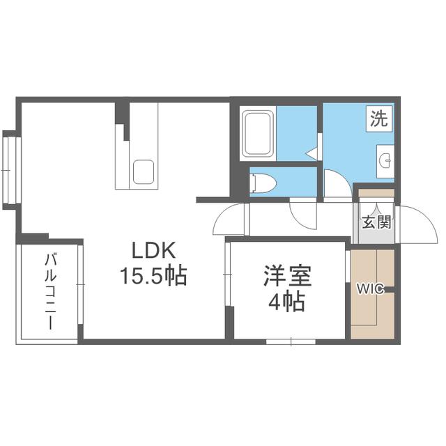 レトワール今川(1LDK/1階)の間取り写真