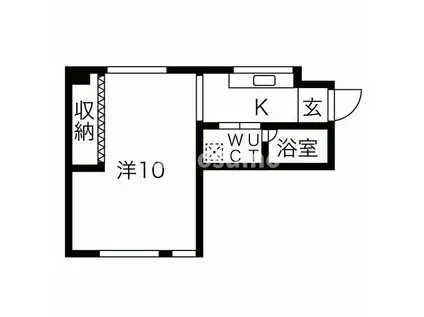 西村ビル(1K/4階)の間取り写真