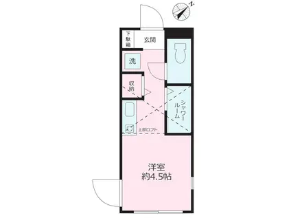 GRANDIR II(ワンルーム/1階)の間取り写真