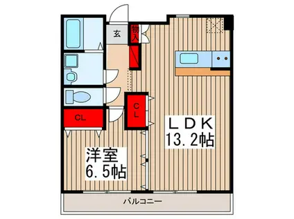 蓮田SJビル(1LDK/3階)の間取り写真