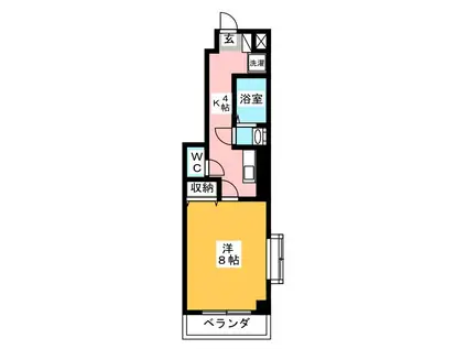 パルコート板橋本町(1K/1階)の間取り写真