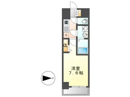 エスリード葵桜通(1K/4階)の間取り写真