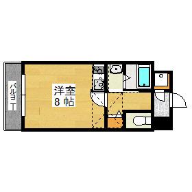 TOWERS AVANTGARDE博多NO.62(ワンルーム/20階)の間取り写真