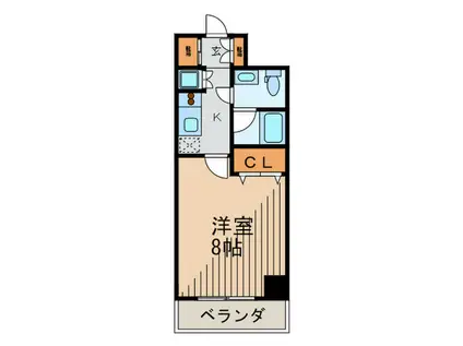 クロスレジデンス清澄白河(1K/7階)の間取り写真