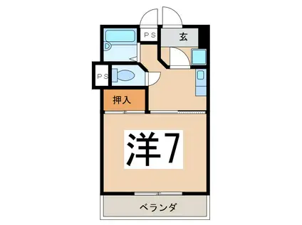 メイリリー幸町(1K/2階)の間取り写真