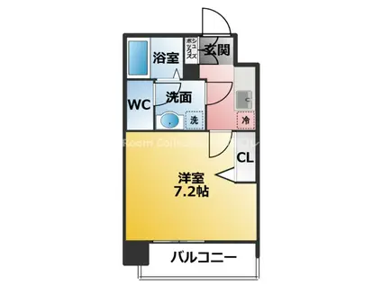 ディアレイシャス金山II(1K/7階)の間取り写真