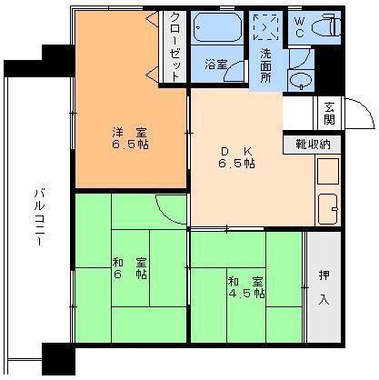 大東ハイツ(3DK/3階)の間取り写真