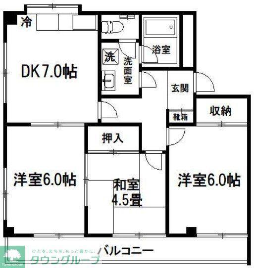 加藤マンション(3DK/2階)の間取り写真