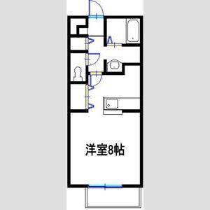 コンフォートテクノII(1K/1階)の間取り写真