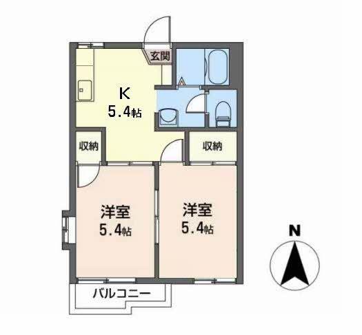 フレグランス・フローラ(2K/2階)の間取り写真