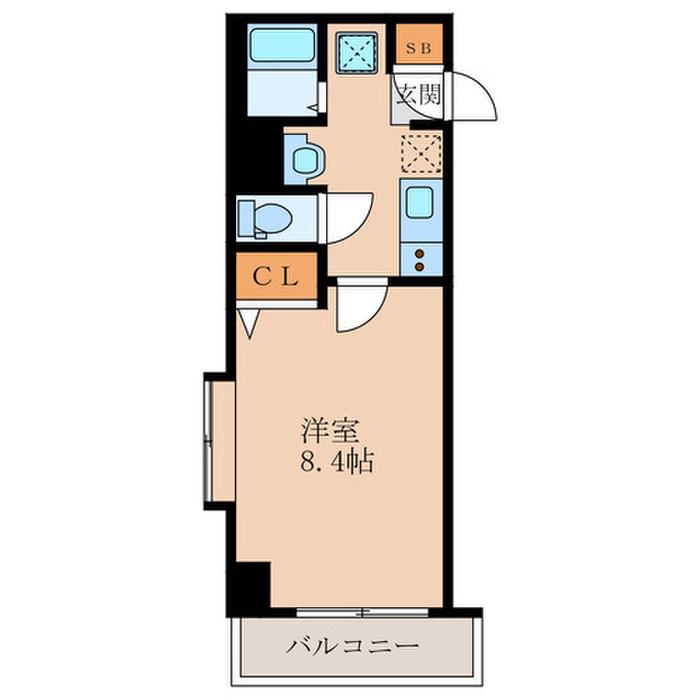 ドリーム川端壱番館(1K/2階)の間取り写真