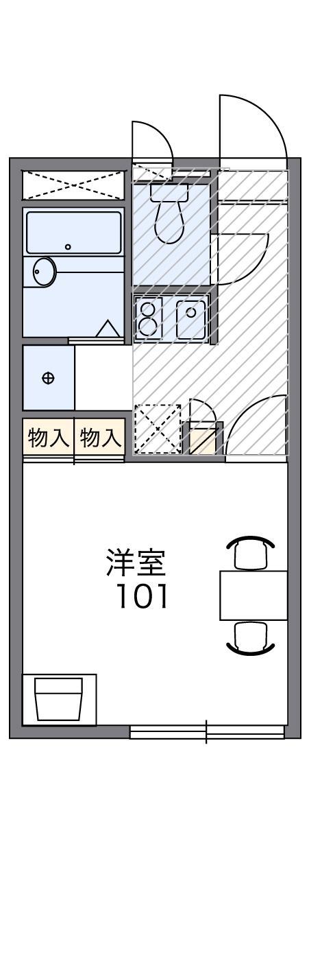 レオパレス栄(1K/2階)の間取り写真