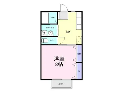 エクセレンスやまだB(1DK/1階)の間取り写真