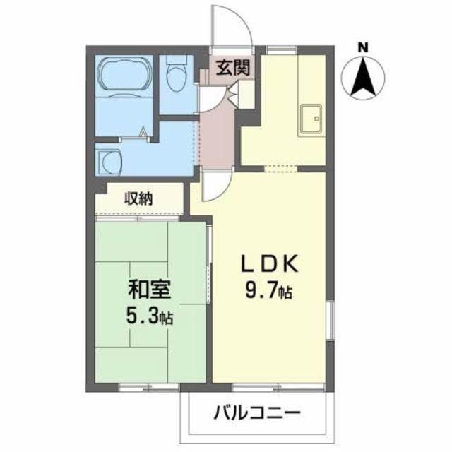 セント・アンドリュース(1LDK/2階)の間取り写真