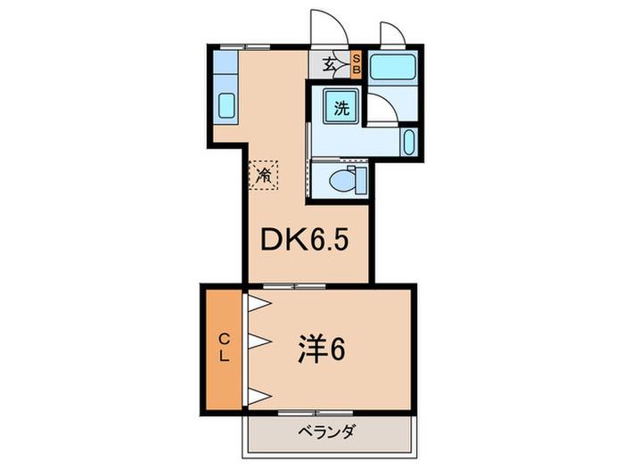 寿コーポ(1DK/3階)の間取り写真