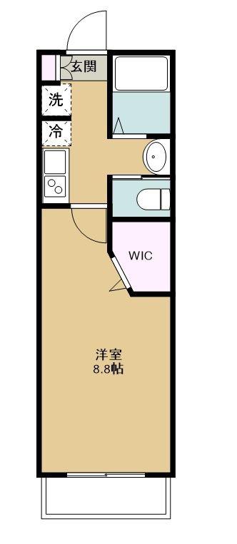 グラン西浦和(1K/1階)の間取り写真