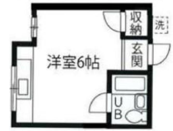 コーポ瀬波(ワンルーム/2階)の間取り写真