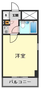 グローリア初穂小岩(1K/5階)の間取り写真