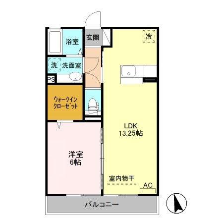 ピュアオール III(1LDK/3階)の間取り写真