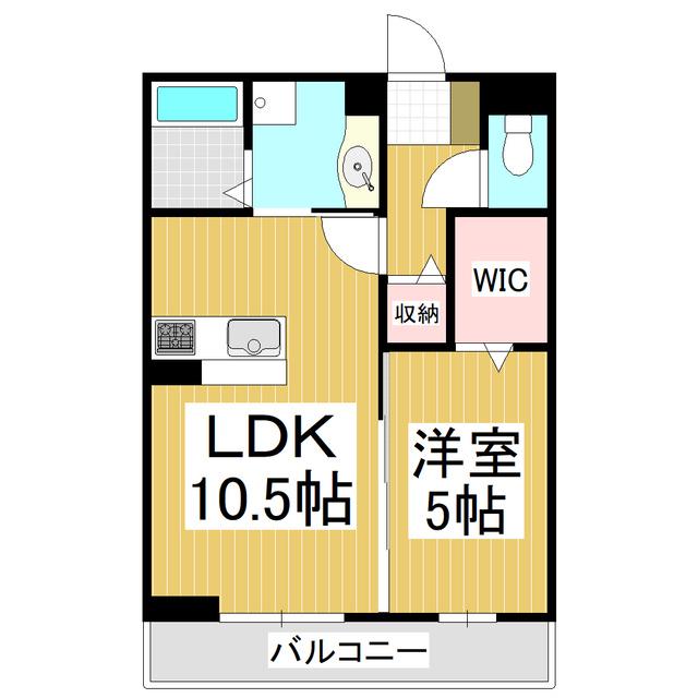 GRAND D-ROOM村井北(1LDK/1階)の間取り写真