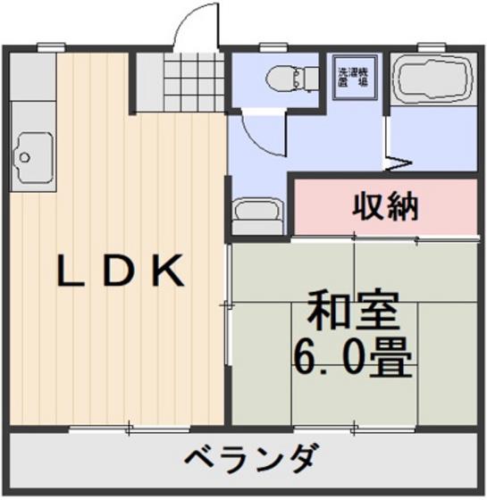 ジャン・ド・フルール南輝(1LDK/1階)の間取り写真