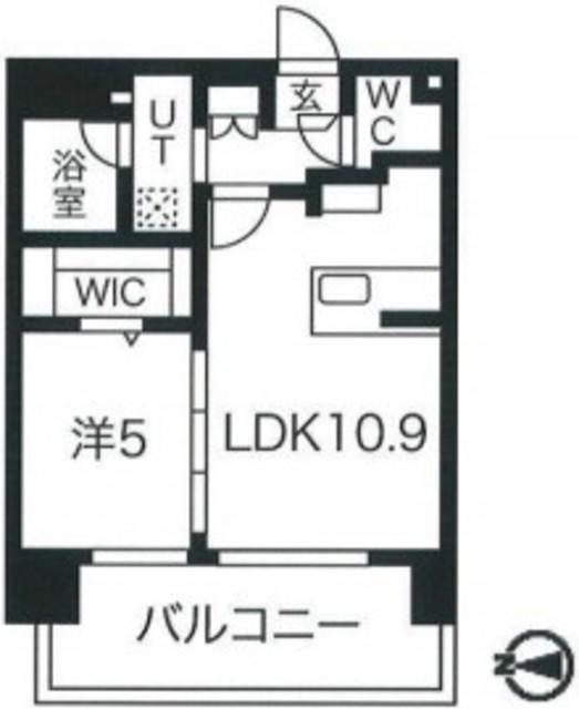エルフォルテ東京イースト(1LDK/2階)の間取り写真