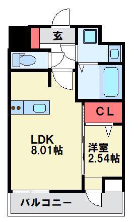 MODERN PALAZZO博多PRECIOUS(1LDK/9階)の間取り写真