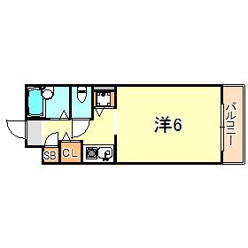 YKハイツ小久保(1K/4階)の間取り写真