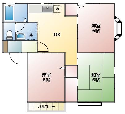 第3スカイハイツ(3DK/2階)の間取り写真