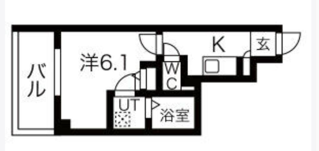 ファステート難波デラックス(1K/6階)の間取り写真